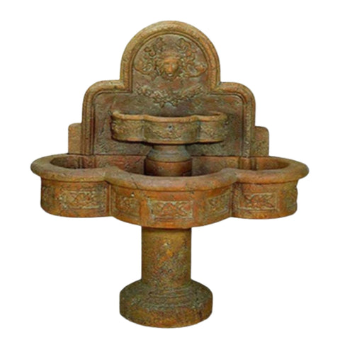 Ricco Deruta Wall Outdoor Water Fountain With Plain White Background
