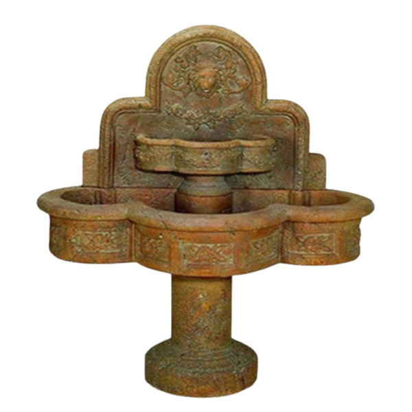 Ricco Deruta Wall Outdoor Water Fountain With Plain White Background