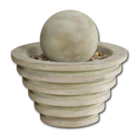 Ring Ball Fountain With Plain White Background