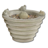 Ring Bird Fountain With Plain White Background