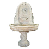 Robbiana Wall Outdoor Water Fountain With Plain White Background