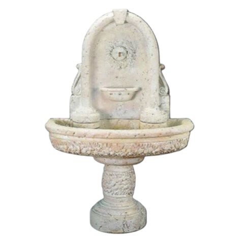Robbiana Wall Outdoor Water Fountain With Plain White Background