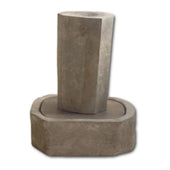 Rock Pillar Fountain Short With Plain White Background