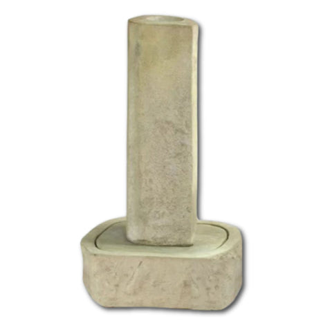 Rock Pillar Fountain With Plain White Background