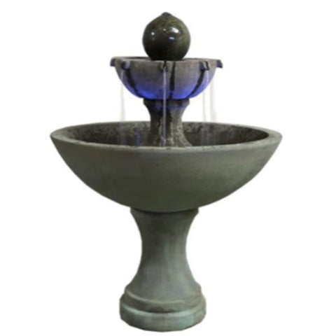 Ronde Two Tier Fountain With Plain White Background