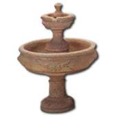 Rosa Two Tier Fountain With Plain White Background