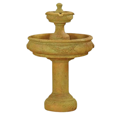 Rosa Two Tier Outdoor Water Fountain with Tall Base With Plain White Background