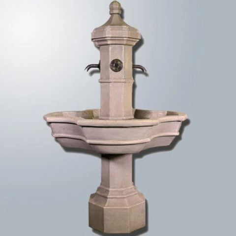 Roubaix Concrete Outdoor Fountain For Spouts With Gray Gradient Background