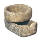 Round Trough Fountain With Plain White Background
