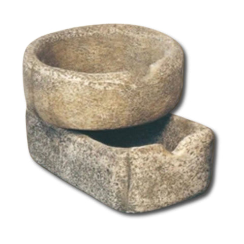 Round Trough Fountain With Plain White Background