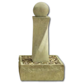 Rustic Mod Twist Fountain With Ball With Plain White Background