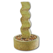 Rustic Wave Fountain With Plain White Background