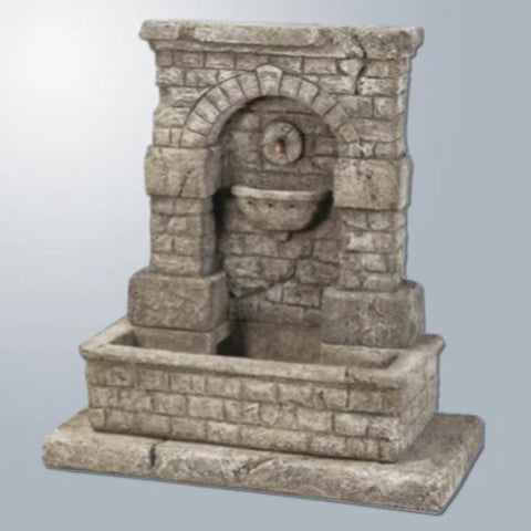 SPQR Outdoor Fountain with Step With Gray Color Background