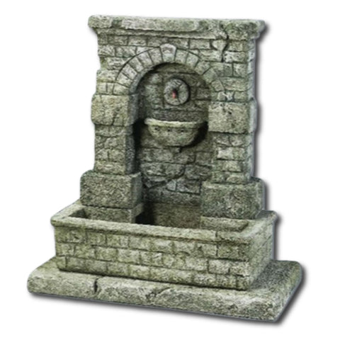 SPQR Outdoor Fountain with Step With Plain White Background