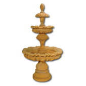 San Marco Three Tier Fountain Plumbed For Pond With Plain White Background
