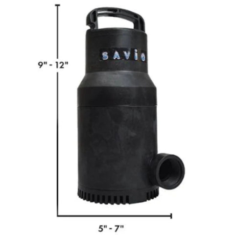 Savio Water Master Clear Pond Pumps Dimensions