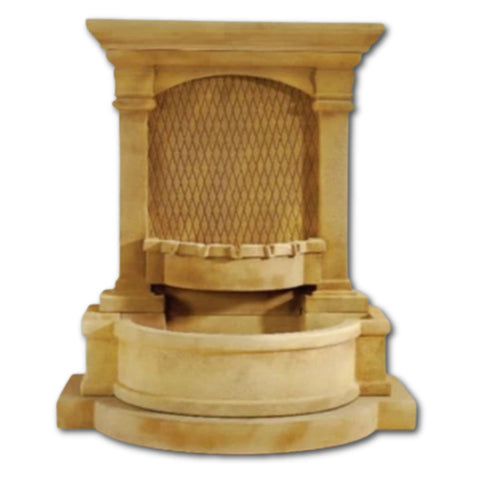 Savonna Diamond Wall Of Water Wall Fountain With Plain White Background
