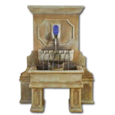 Savonna Wall Fountain With Legs With Plain White Background
