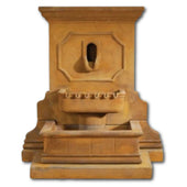 Savonna Wall Fountain With Step With Plain White Background