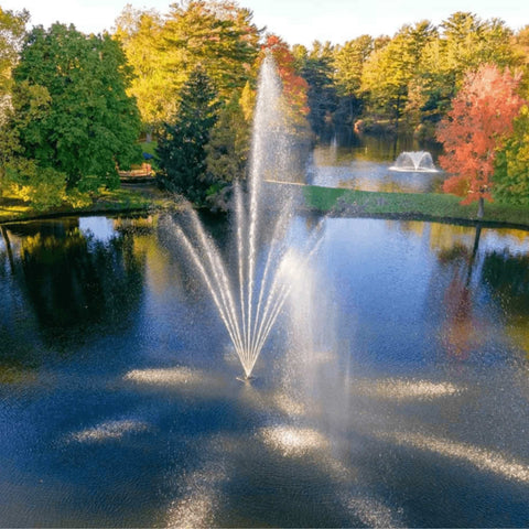 Scott Aerator Atriarch Pond Fountain On The Water Top View