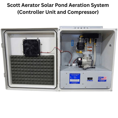 Scott Aerator Solar Pond Aeration System Controller Unit & Compressor Inside View