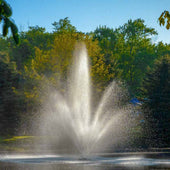 Scott Aerator Triad Fountain With Cambridge Spray Pattern On The Water