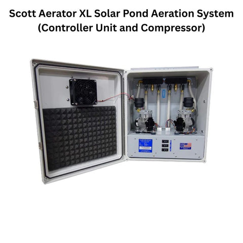 Scott Aerator XL Solar Pond Aeration System Controller Unit & Compressor Inside View