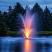 Scott Aerator Amherst Pond Fountain On Water With LED Lights