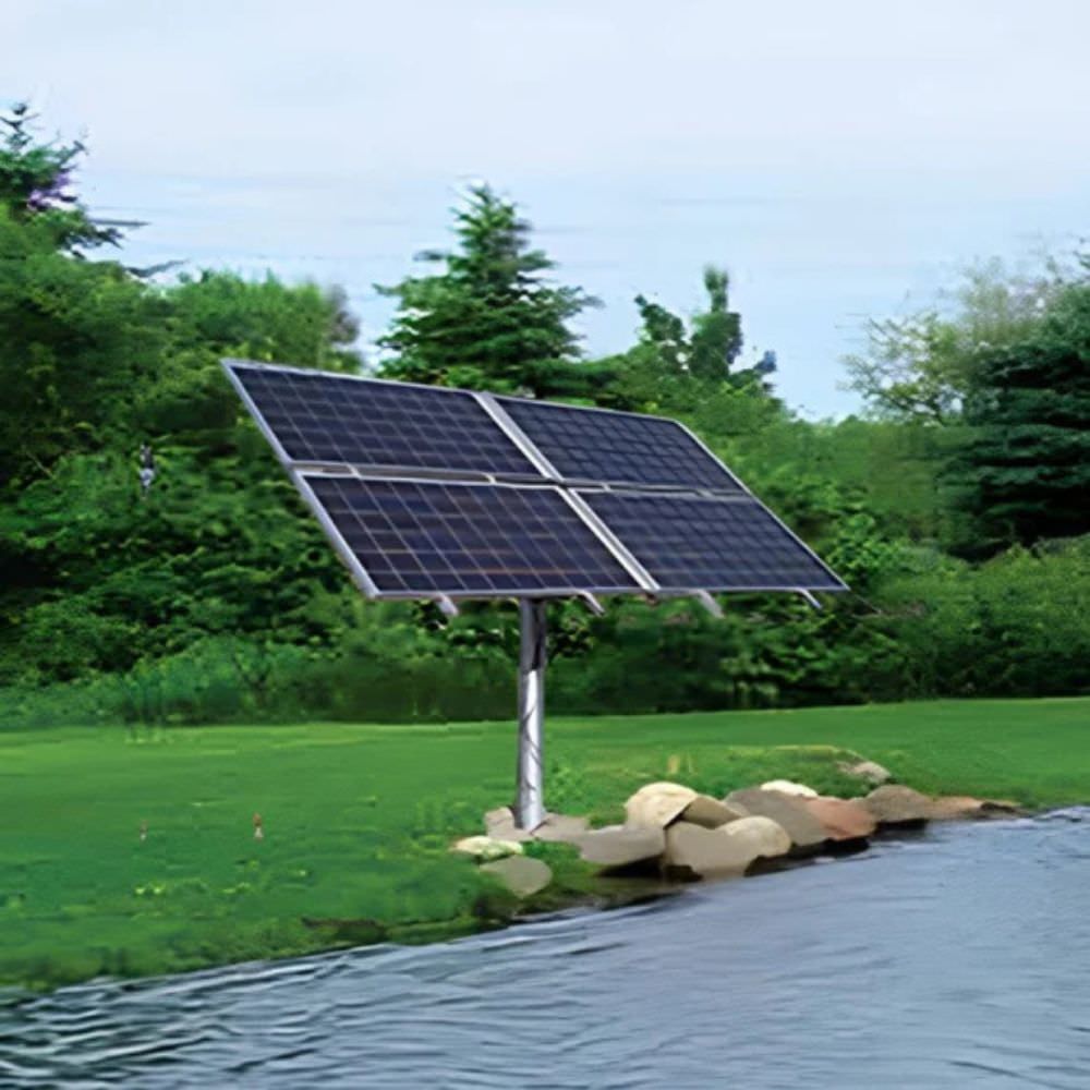 Scott Aerator Boilermaker Solar Pond Aerator Four Panels Close Up