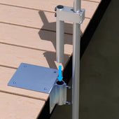 Scott Aerator Dock Mount Quick Release Adapter Detailed View Installed On A Wooden Dock