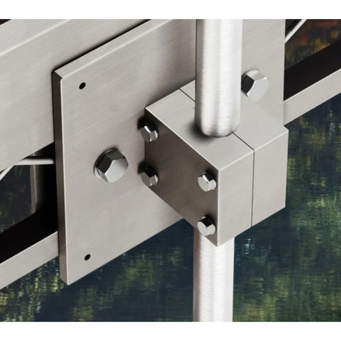 Scott Aerator Dock Truss Mount Close-Up View Secured To A Dock