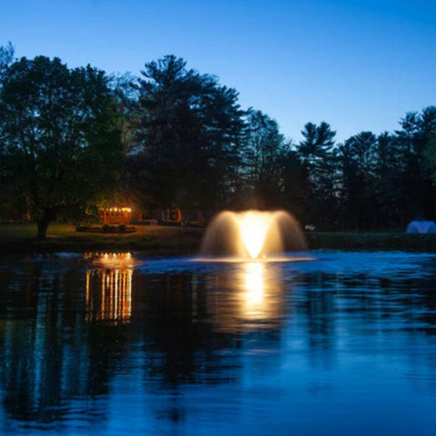 Scott Aerator Night Glo Warm White LED Light Set Scenic Landscape View With Evening Lighting And Forest Backdrop
