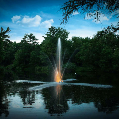 Scott Aerator Night Glo Warm White LED Light Set Scenic Wide View Beneath A Blue Evening Sky