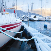 Thumbnail for Scott Aerator Pond De-Icer In The Water Next To A Boat