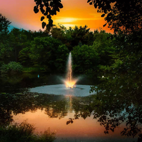 Scott Night Glo Warm White LED Light Set Scenic Wide View With A Vibrant Sunset Sky