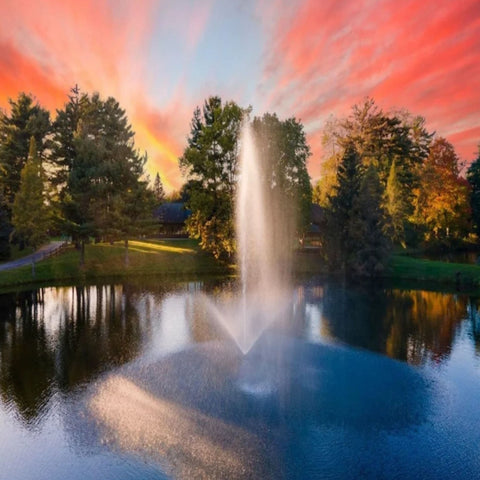Scott Skyward Nozzle With Orange Leaves Trees And Red Sky View