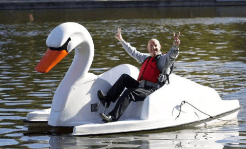 Adventure Glass Swan Platform 4 Person Paddle Boat
