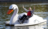 Thumbnail for Adventure Glass Swan Platform 4 Person Paddle Boat