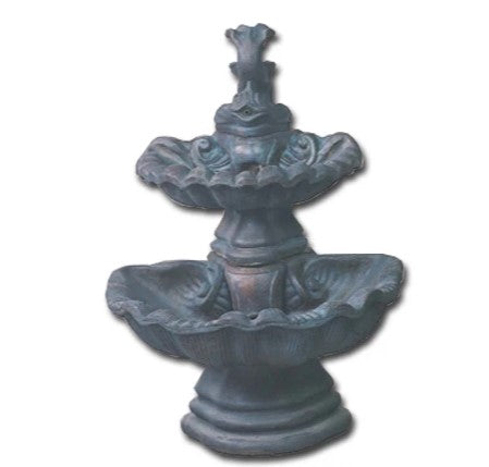 Giannini Garden Two Tier Shell Fountain With Fish