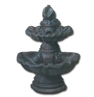 Giannini Garden Two Tier Shell Fountain With Water Pitcher