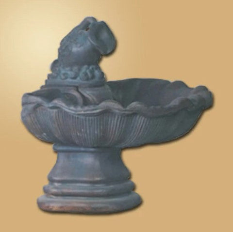 Giannini Garden Large One Tier Shell Fountain With Water Pitcher