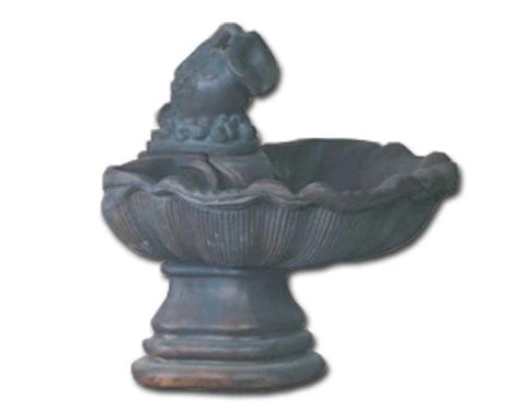 Giannini Garden Large One Tier Shell Fountain With Water Pitcher