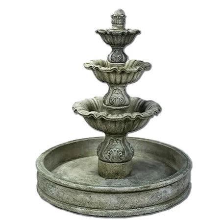 Giannini Garden Regina Three Tier Pond Fountain