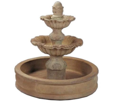 Giannini Garden Regina Two Tier with 37" Pond Outdoor Fountain
