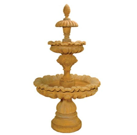 Giannini Garden San Marco Three Tier Fountain Plumbed For Pond
