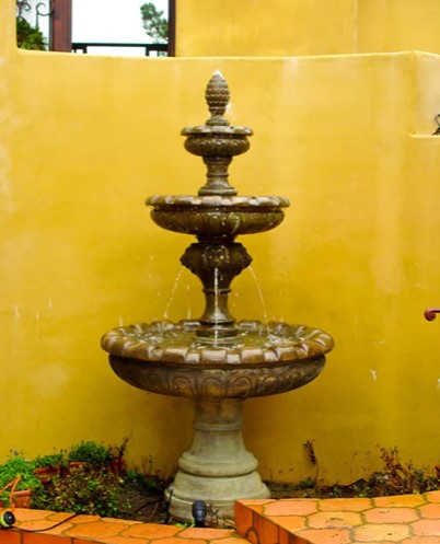 Giannini Garden Monegasque Lion Three Tier Fountain