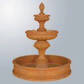 Giannini Garden Empiro Lion Two Tier Pond Fountain