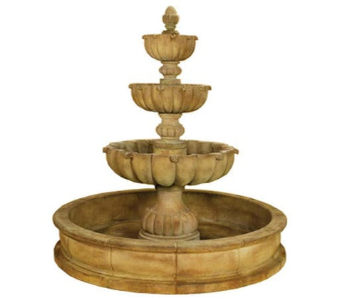 Giannini Garden Urbino Grande Three Tier Pond Fountain