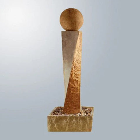 Giannini Garden Twist Rock Fountain With Ball