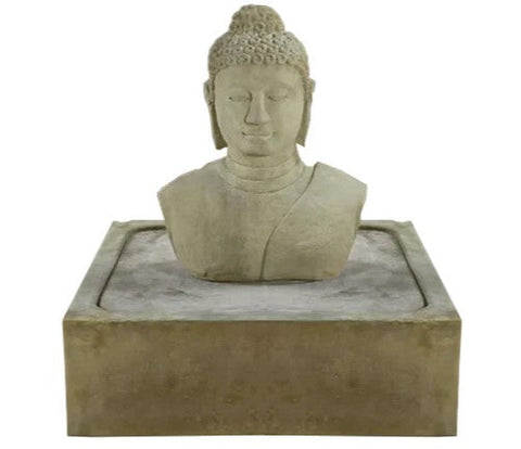 Giannini Garden Buddha Bust Fountain